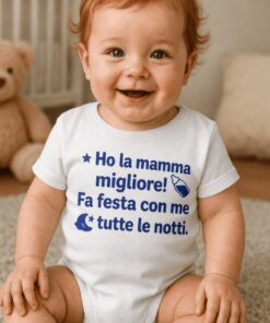 Body per neonati divertente festa con la mamma