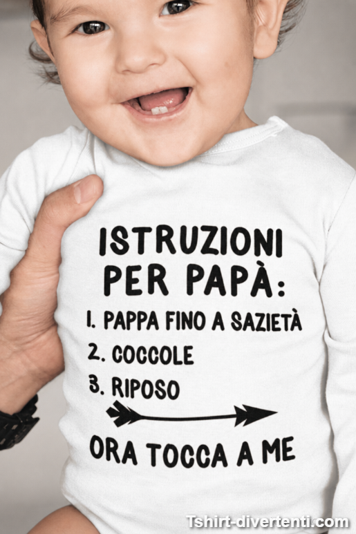 Body per neonati divertente istruzioni per papà