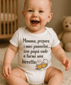 Body per neonati divertente mamma prepara pannolini