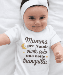 Body per neonati divertente Mamma vuole notte tranquilla