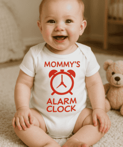 Body per neonati divertente Mommy's alarm clock