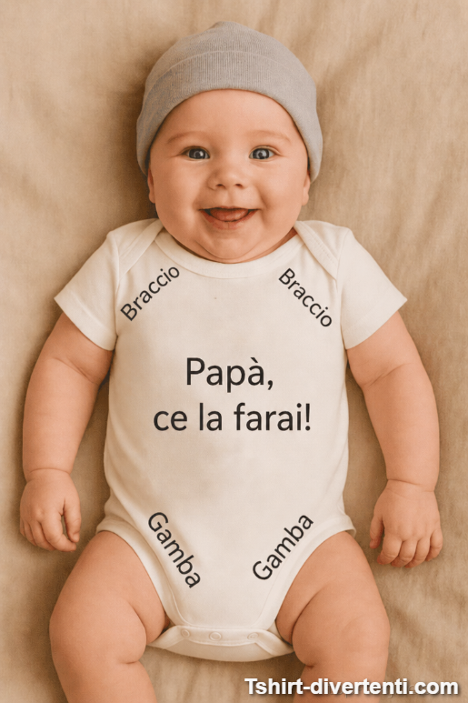 Body per neonati divertente Papà ce la farai