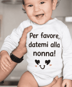 Body per neonati divertente passami alla nonna