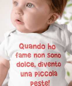 Body per neonati divertente piccola peste affamata
