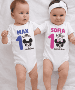Body per neonati divertente primo compleanno con nome