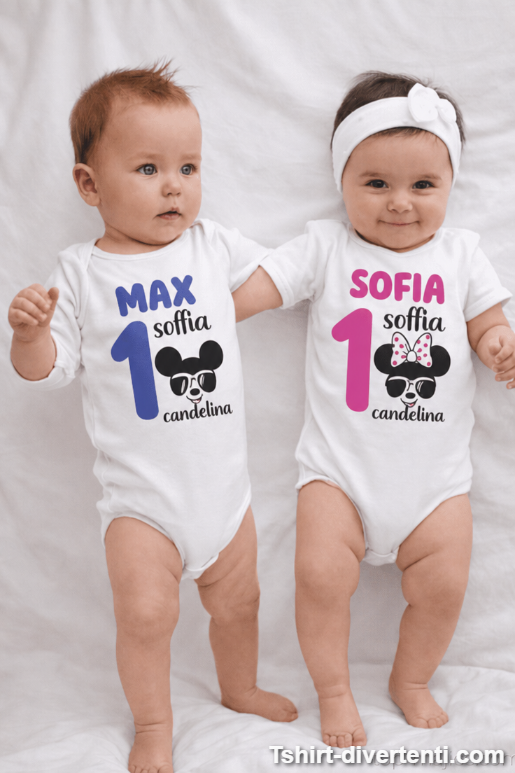 Body per neonati divertente primo compleanno con nome