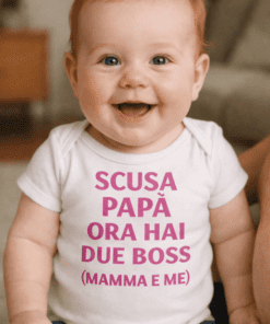 Body per neonati divertente scusa papà due boss