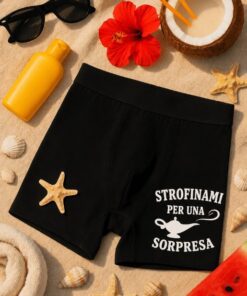 Boxer divertenti strofinami per una sorpresa