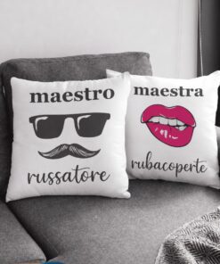 Cuscini di coppia maestro russatore maestra rubacoperte