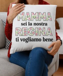 Cuscino divertente Mamma sei la nostra regina