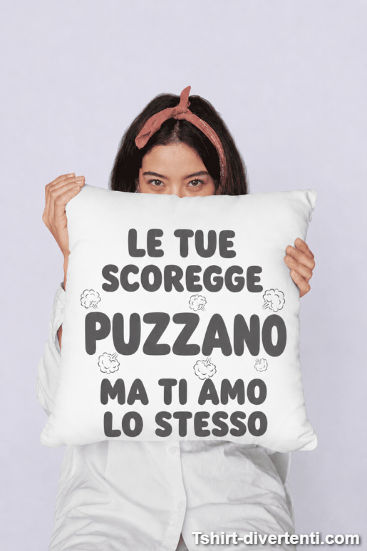 Cuscino divertente per coppia ti amo lo stesso