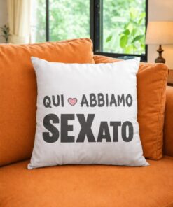 Cuscino divertente qui abbiamo sexato