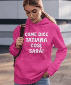 Felpa con cappuccio come dico io con nome a scelta