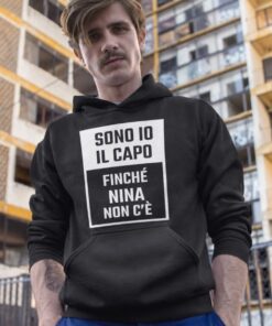 Felpa con cappuccio divertente capo con nome a scelta