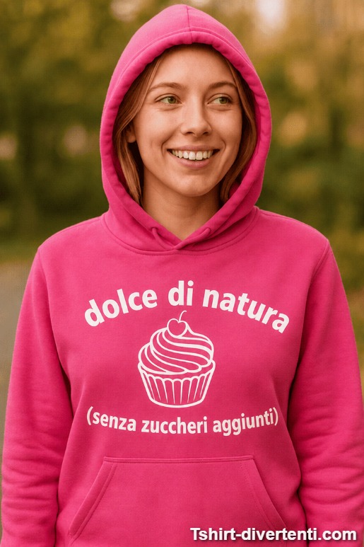 Felpa con cappuccio divertente dolce di natura