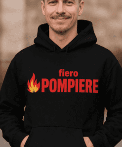 Felpa con cappuccio divertente fiero pompiere