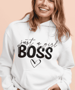Felpa con cappuccio divertente just a girl BOSS