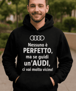 Felpa con cappuccio divertente marca auto a scelta