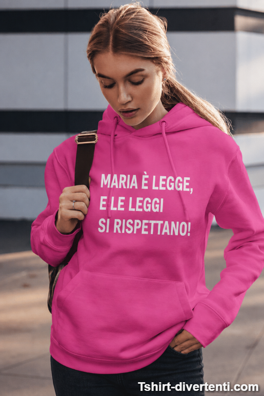Felpa con cappuccio io sono legge personalizzata