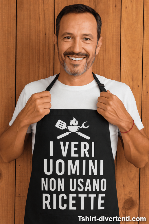Grembiule divertente i veri uomini non usano ricette