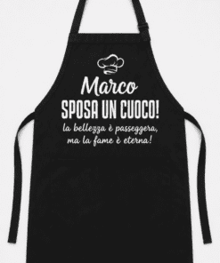 Grembiule divertente sposa un cuoco con nome personalizzato
