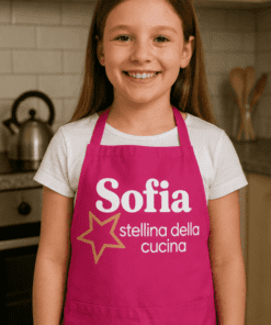 Grembiule per bambini stellina cucina con nome a scelta
