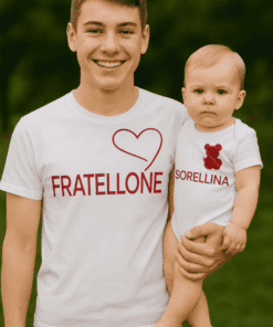 Maglietta divertente a body set fratellone sorellina