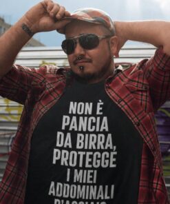 Maglietta divertente addominali d'acciaio