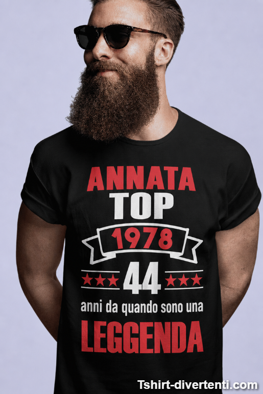 Maglietta divertente annata top con anno a scelta
