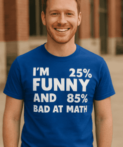 Maglietta divertente Bad at math