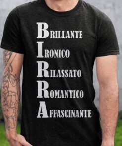 Maglietta divertente Birra con iniziali a scelta