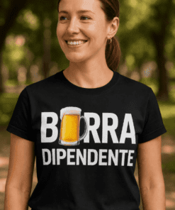 Maglietta divertente birra dipendente