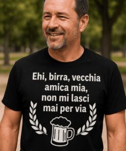 Maglietta divertente birra vecchia amica mia