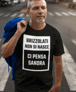 Maglietta divertente brizzolati con nome a scelta