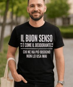 Maglietta divertente buon senso come il deodorante