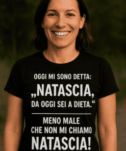 Maglietta divertente dieta con nome a scelta