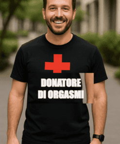 Maglietta divertente donatore di orgasmi