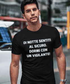 Maglietta divertente dormi con un vigilante
