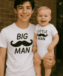 Maglietta divertente e body Big man Little man