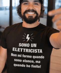Maglietta divertente elettricista non si ferma