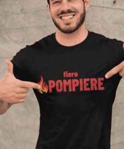 Maglietta divertente fiero pompiere