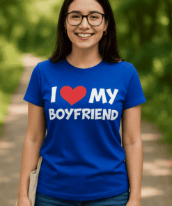 Maglietta divertente I love my boyfriend