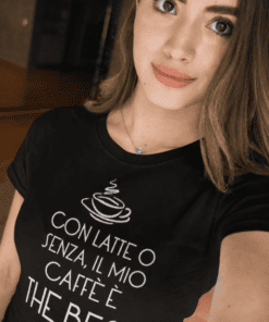 Maglietta divertente il mio caffè è the best