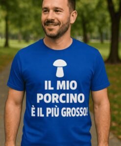 Maglietta divertente il mio porcino più grosso