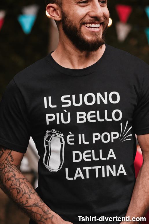 Maglietta divertente il pop della lattina
