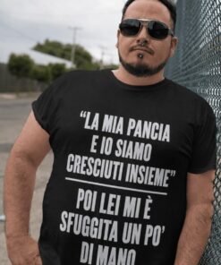 Maglietta divertente io e la mia pancia