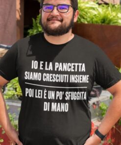 Maglietta divertente io e la pancetta
