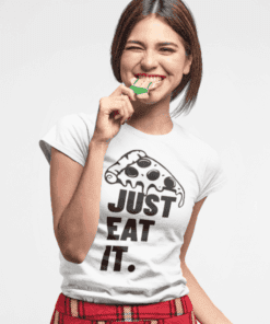 Maglietta divertente Just Eat It pizza