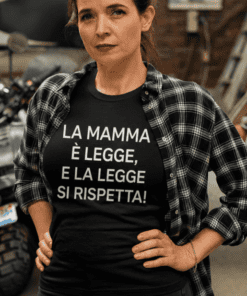 Maglietta divertente la mamma è legge