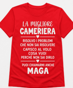 Maglietta divertente la migliore cameriera